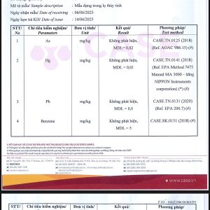 Phiếu kiểm nghiệm nến thơm kokomori